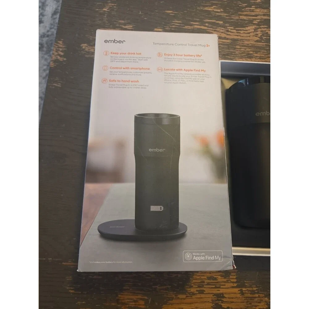 Ember Travel Mug 2+ 12oz Temperature Control Smart Heated Mug Black